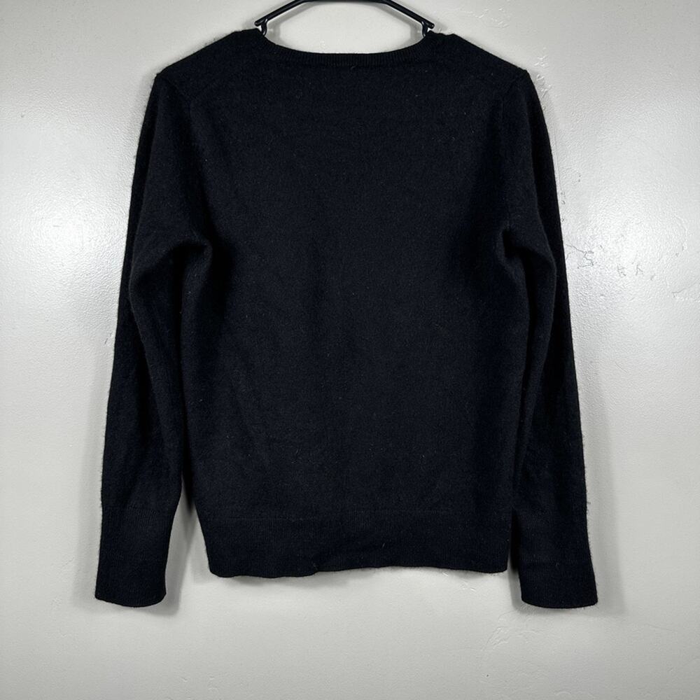 EVERLANE THE CLASSIC CREW IN CASHMERE SWEATER BLACK SIZE MEDIUM - Picture 5 of 10